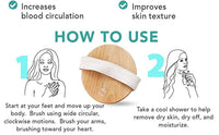 Dry Brushing Body Brush With Cellulite Massager