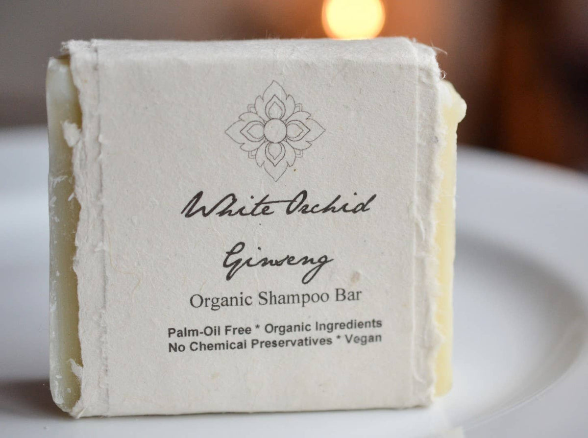 White Orchid Ginseng Organic Shampoo Bar